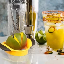 Relaxdays 10x Coupe-mangue - Séparateur De Mangue - Coupe-fête - Fruits - Poignée Antidérapante - Acier Inoxydable -Fournitures De Cuisine Boutique 1200x1200 459