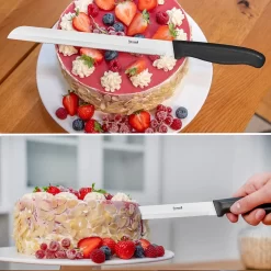 Couteau à Gâteau Fixwell®, Blanc, Couteau à Pâtisserie Tranchant Avec Coupe à La Scie Pour Tartes, Gâteaux, Etc. -Fournitures De Cuisine Boutique 1200x1200 475