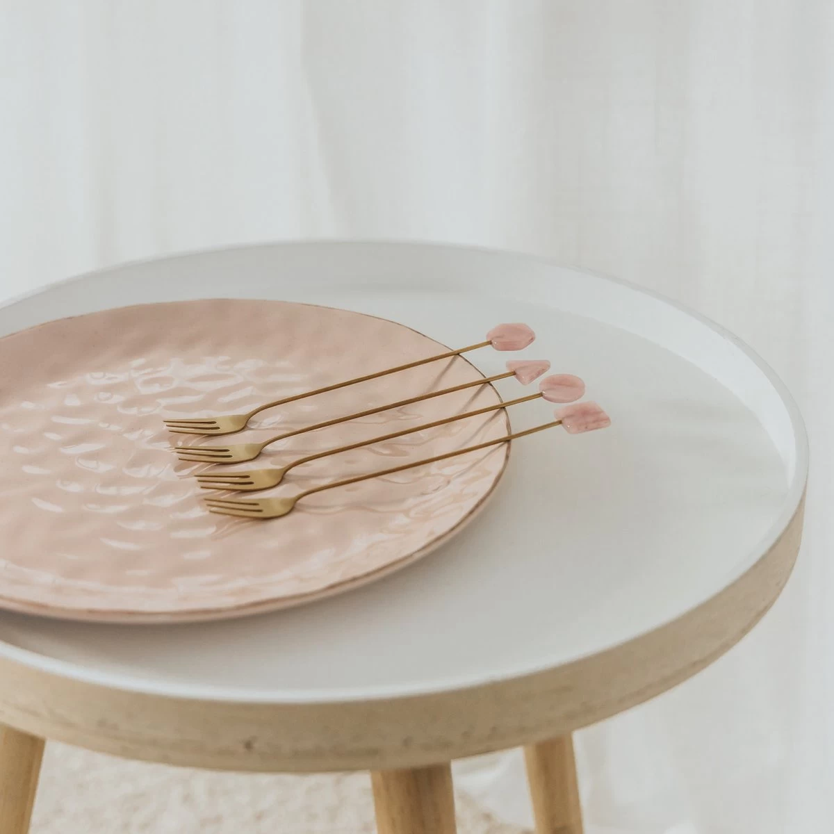 Oliva's - Fourchettes à Pâtisserie - Fourchettes à Gâteaux - Petites Fourchettes - Set De 4 Pièces - Or / Rose 3 Oliva's - Fourchettes à Pâtisserie - Fourchettes à Gâteaux - Petites Fourchettes - Set De 4 Pièces - Or / Rose – Image 3