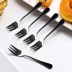 Fourchettes à Pâtisserie House Of Fourchettes à Dessert - Fourchettes à Dessert - Fourchettes à Gâteau - Fourchettes à Cocktail - Klein Fourchettes - 12 Pièces - Acier Inoxydable - Zwart -Fournitures De Cuisine Boutique 1200x1200 540