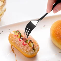 Fourchettes à Pâtisserie House Of Fourchettes à Dessert - Fourchettes à Dessert - Fourchettes à Gâteau - Fourchettes à Cocktail - Klein Fourchettes - 12 Pièces - Acier Inoxydable - Zwart -Fournitures De Cuisine Boutique 1200x1200 542