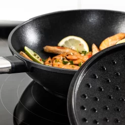 Westinghouse Batterie De Cuisine - Poêle Wok 28 Cm + Poêle Grill 28 Cm - Série Performance - Zwart -Fournitures De Cuisine Boutique 1200x1200 635