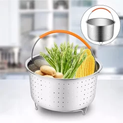 Insert Vapeur Inox, Accessoires Instant Pot, Panier Cuisson Légumes Vapeur, Cuiseur Vapeur Pour Autocuiseur Avec Poignée En Silicone Pour Cuire à La Vapeur Légumes, Fruits Et œufs (3 M²) 10 Insert Vapeur Inox, Accessoires Instant Pot, Panier Cuisson Légumes Vapeur, Cuiseur Vapeur Pour Autocuiseur Avec Poignée En Silicone Pour Cuire à La Vapeur Légumes, Fruits Et œufs (3 M²) -Fournitures De Cuisine Boutique 1200x1200 659