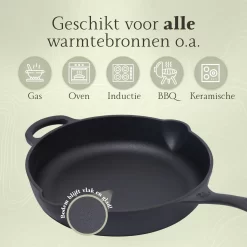 Belluci - Ø31cm - Poêle En Fonte - Poêle - Poêle à Frire Adaptée à Toutes Les Sources De Chaleur BBQ Et Induction Avec Accessoires - Poêle - Casserole -Fournitures De Cuisine Boutique 1200x1200 681