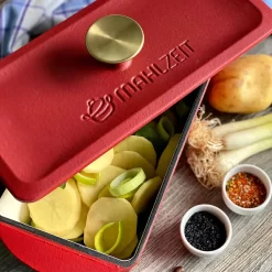 Mahlzeit Cocotte En Fonte Avec Couvercle émaillé, 3 Litres, Cherry Noire , Adaptée Au Four, Adaptée à L'induction, Double Cocotte, Rôtissoire à Canard 10 Mahlzeit Cocotte En Fonte Avec Couvercle émaillé, 3 Litres, Cherry Noire , Adaptée Au Four, Adaptée à L'induction, Double Cocotte, Rôtissoire à Canard -Fournitures De Cuisine Boutique 1200x1200 698