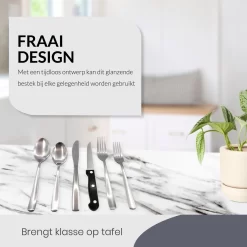 Master Knifes© Couverts Pour 6 Personnes (36 Pièces) - Cuillères, Couteaux, Fourchettes Et Couteaux à Steak - Passe Au Lave-vaisselle - Argent /acier Inoxydable 13 Master Knifes© Couverts Pour 6 Personnes (36 Pièces) - Cuillères, Couteaux, Fourchettes Et Couteaux à Steak - Passe Au Lave-vaisselle - Argent /acier Inoxydable -Fournitures De Cuisine Boutique 1200x1200 7