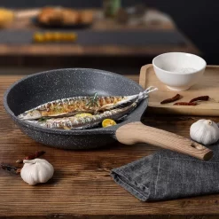 Antiadhésif Frying Pan 28cm, Omelette Pan POELES, En Fonte D' Aluminium Granite Pan, Cuisinière à Gaz Adapt Et Cuisinière à Induction. (Grijs, 28CM) -Fournitures De Cuisine Boutique 1200x1200 706