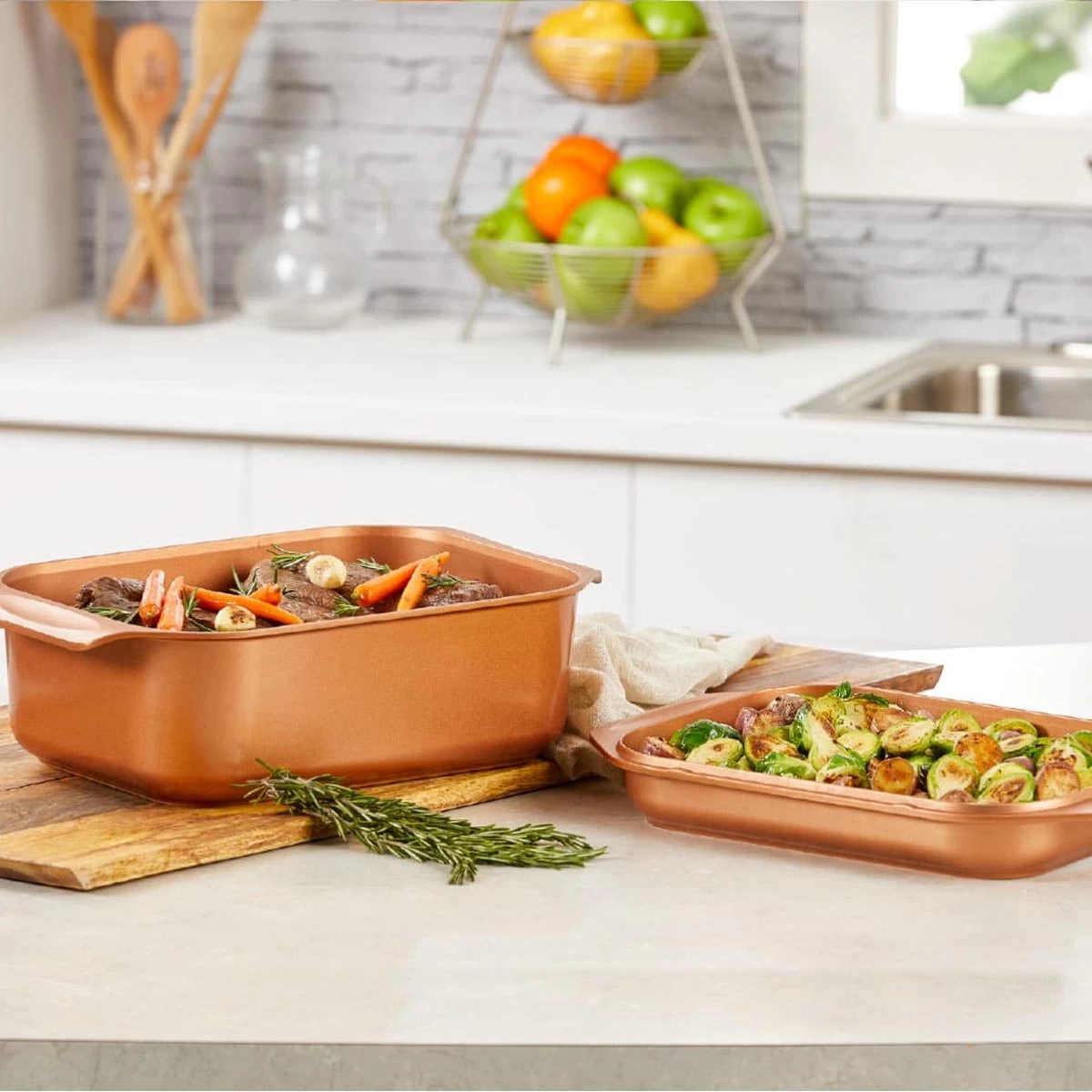 Livington Copperline WonderCooker - Ensemble De Cuisine 14 En 1 - Casserole, Poêle à Griller, Mijoteuse Et Plus - Ensemble De Cuisine Pour Tous Les Types De Cuisinières, Y Compris L'induction 2 Livington Copperline WonderCooker - Ensemble De Cuisine 14 En 1 - Casserole, Poêle à Griller, Mijoteuse Et Plus - Ensemble De Cuisine Pour Tous Les Types De Cuisinières, Y Compris L'induction – Image 2