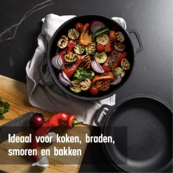 Poêle En Fonte Daumonet - Lèchefrite - Ronde - Ø 26 Cm - XXX Litres - Zwart - Émail - Convient à Toutes Les Sources De Chaleur - Electrique - Gaz - Halogène - Induction - Céramique - Va Au Lave-vaisselle - DAU-CICDU- BLACK-26 15 Poêle En Fonte Daumonet - Lèchefrite - Ronde - Ø 26 Cm - XXX Litres - Zwart - Émail - Convient à Toutes Les Sources De Chaleur - Electrique - Gaz - Halogène - Induction - Céramique - Va Au Lave-vaisselle - DAU-CICDU- BLACK-26 -Fournitures De Cuisine Boutique 1200x1200 723