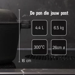 Poêle En Fonte Daumonet - Lèchefrite - Ronde - Ø 26 Cm - XXX Litres - Zwart - Émail - Convient à Toutes Les Sources De Chaleur - Electrique - Gaz - Halogène - Induction - Céramique - Va Au Lave-vaisselle - DAU-CICDU- BLACK-26 18 Poêle En Fonte Daumonet - Lèchefrite - Ronde - Ø 26 Cm - XXX Litres - Zwart - Émail - Convient à Toutes Les Sources De Chaleur - Electrique - Gaz - Halogène - Induction - Céramique - Va Au Lave-vaisselle - DAU-CICDU- BLACK-26 -Fournitures De Cuisine Boutique 1200x1200 726