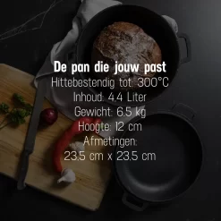 Poêle En Fonte Daumonet - Lèchefrite - Ronde - Ø 26 Cm - XXX Litres - Zwart - Émail - Convient à Toutes Les Sources De Chaleur - Electrique - Gaz - Halogène - Induction - Céramique - Va Au Lave-vaisselle - DAU-CICDU- BLACK-26 19 Poêle En Fonte Daumonet - Lèchefrite - Ronde - Ø 26 Cm - XXX Litres - Zwart - Émail - Convient à Toutes Les Sources De Chaleur - Electrique - Gaz - Halogène - Induction - Céramique - Va Au Lave-vaisselle - DAU-CICDU- BLACK-26 -Fournitures De Cuisine Boutique 1200x1200 727