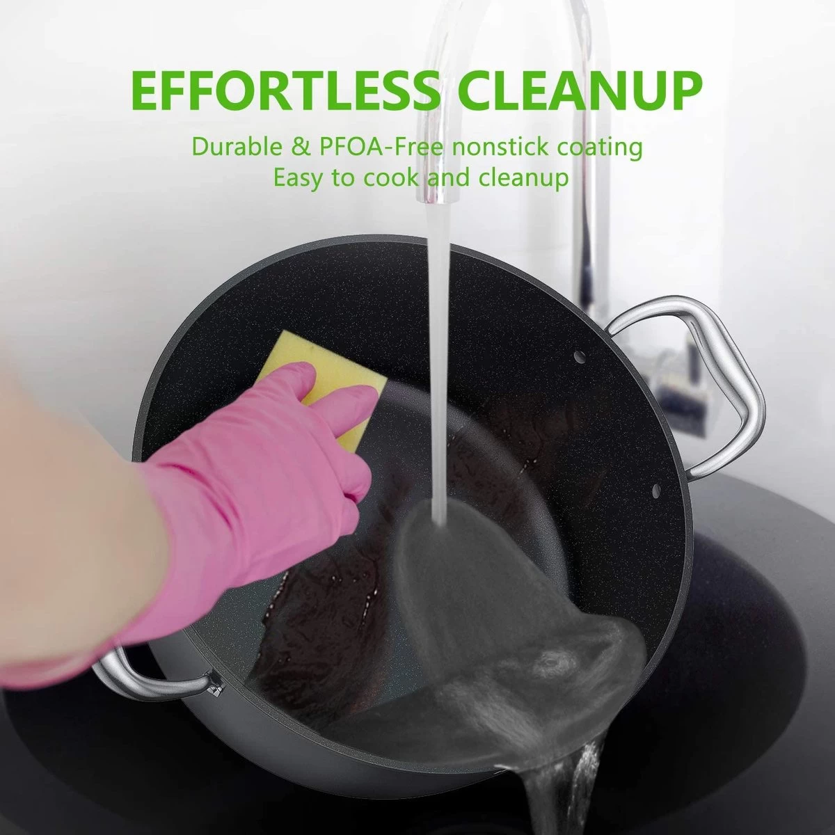 Pan Anti-adhésive ITSMILLERS 6 Litres Cocotte élégante En Céramique Aluminium Avec Couvercle, Induction Possible Sans PTFE Ni PFOA 4 Pan Anti-adhésive ITSMILLERS 6 Litres Cocotte élégante En Céramique Aluminium Avec Couvercle, Induction Possible Sans PTFE Ni PFOA – Image 4