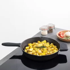 Navaris En Fonte Navaris - Poêle En Fonte - Poêle Ronde - Convient à Toutes Les Sources De Chaleur - � 30 Cm - Avec Poignée Amovible - Zwart -Fournitures De Cuisine Boutique 1200x1200 762