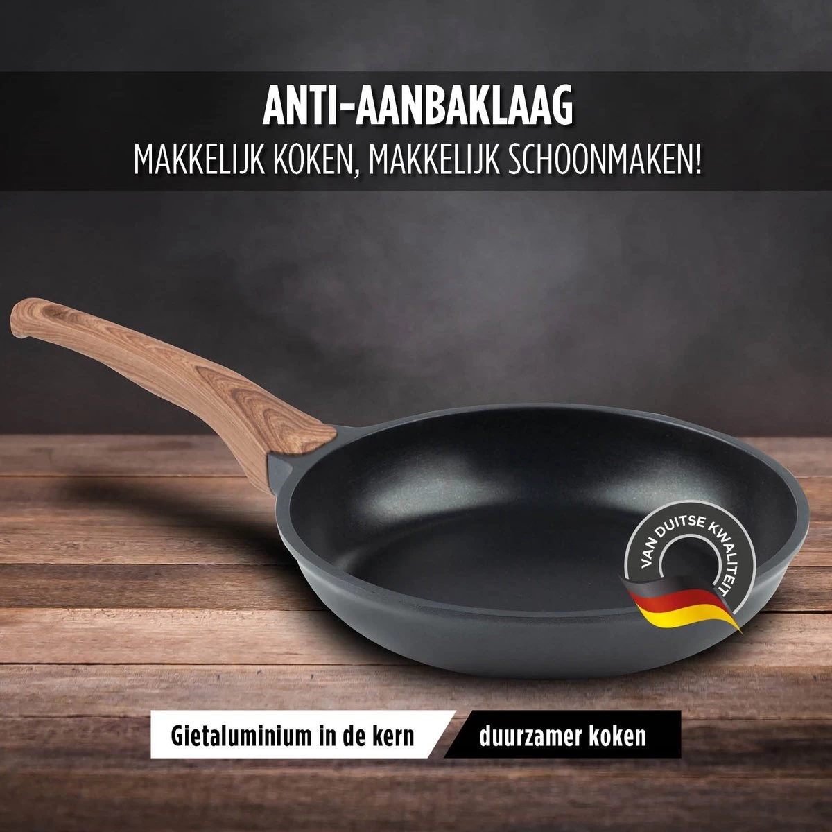 Rosmarino Black Line - Poêle - Ø20cm - 100% Sans PFAS & PFOA - Fonte D'aluminium - Revêtement Minéral Antiadhésif - Poignée Ergonomique - Convient à Tous Feux & Lave-vaisselle 4 Rosmarino Black Line - Poêle - Ø20cm - 100% Sans PFAS & PFOA - Fonte D'aluminium - Revêtement Minéral Antiadhésif - Poignée Ergonomique - Convient à Tous Feux & Lave-vaisselle – Image 4