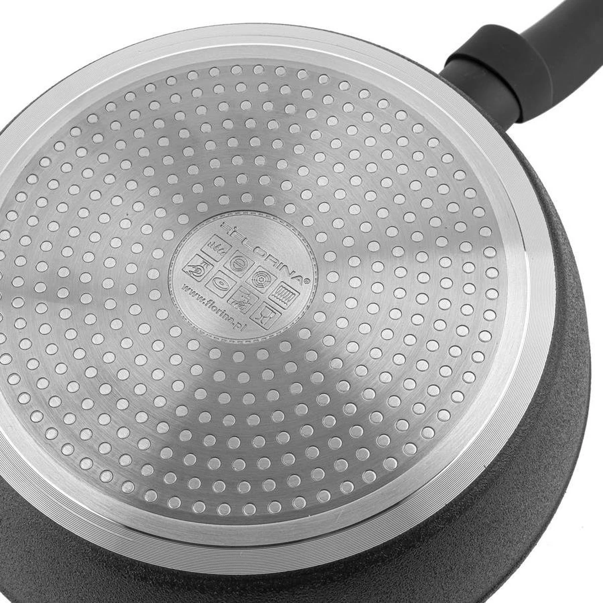 Poêle à Frire Florina Salva Avec Rebord Haut Et Revêtement Antiadhésif 3 Couches 20 X 6 Cm Noir / Gris - Technologie Coussin D'air - Poignée Froide Au Toucher Soft 2 Poêle à Frire Florina Salva Avec Rebord Haut Et Revêtement Antiadhésif 3 Couches 20 X 6 Cm Noir / Gris - Technologie Coussin D'air - Poignée Froide Au Toucher Soft – Image 2