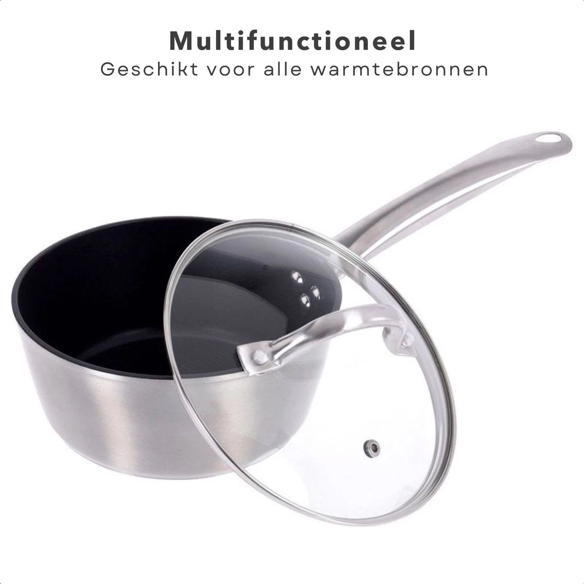 Casserole Cheqo® Aluminium - Ø 18cm - 2.5L - Couvercle Inclus - Tous Feux - Gaz, Electrique, Céramique, Induction, Halogène, Four - Passe Au Lave-Vaisselle - Sans PFOA 6 Casserole Cheqo® Aluminium - Ø 18cm - 2.5L - Couvercle Inclus - Tous Feux - Gaz, Electrique, Céramique, Induction, Halogène, Four - Passe Au Lave-Vaisselle - Sans PFOA – Image 6