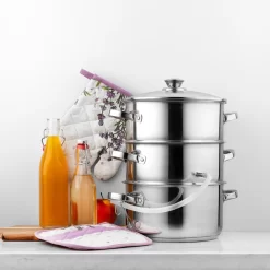 Presse-agrumes Professionnel 6 Pièces Florina / Presse-agrumes Lent Et Cuiseur Vapeur Pour La Cuisinière 8L - Presse-agrumes - Casserole à Jus - Presse-agrumes - Extracteur De Vapeur - Presse-fruits - Acier Inoxydable -Fournitures De Cuisine Boutique 1200x1200 838