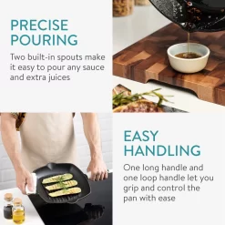 Poêle à Griller En Fonte Navaris 28 Cm - Poêle Professionnelle Avec Revêtement Antiadhésif - Pour Rôtir Et Griller De La Viande, Du Poisson Et Des Légumes Sur N'importe Quelle Cuisinière 13 Poêle à Griller En Fonte Navaris 28 Cm - Poêle Professionnelle Avec Revêtement Antiadhésif - Pour Rôtir Et Griller De La Viande, Du Poisson Et Des Légumes Sur N'importe Quelle Cuisinière -Fournitures De Cuisine Boutique 1200x1200 856