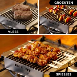IRONCHEF Lavastone Grill - Convient Pour Cuisinière à Gaz - Barbecue - BBQ - Plaque De Gril - Plaque De Gril - Plancha - Poêle à Griller -Fournitures De Cuisine Boutique 1200x1200 870