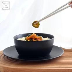 House Of Husk ™ - Set De Baguettes En Métal Argent - 5 Paires De Baguettes Coréennes - Acier Inoxydable - Métal - Baguettes - Coréen - Va Au Lave-vaisselle - Baguettes De Sushi - Nouilles -Fournitures De Cuisine Boutique 1200x1200 88