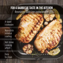 Poêle Grill Rosmarino Black Line 28cm & Poêle Wok 30cm - 100% Sans PFAS & PFOA - Fonte D'aluminium - Revêtement Minéral Antiadhésif - Poignée Ergonomique - Convient à Toutes Les Sources De Chaleur & Lave-vaisselle 11 Poêle Grill Rosmarino Black Line 28cm & Poêle Wok 30cm - 100% Sans PFAS & PFOA - Fonte D'aluminium - Revêtement Minéral Antiadhésif - Poignée Ergonomique - Convient à Toutes Les Sources De Chaleur & Lave-vaisselle -Fournitures De Cuisine Boutique 1200x1200 884