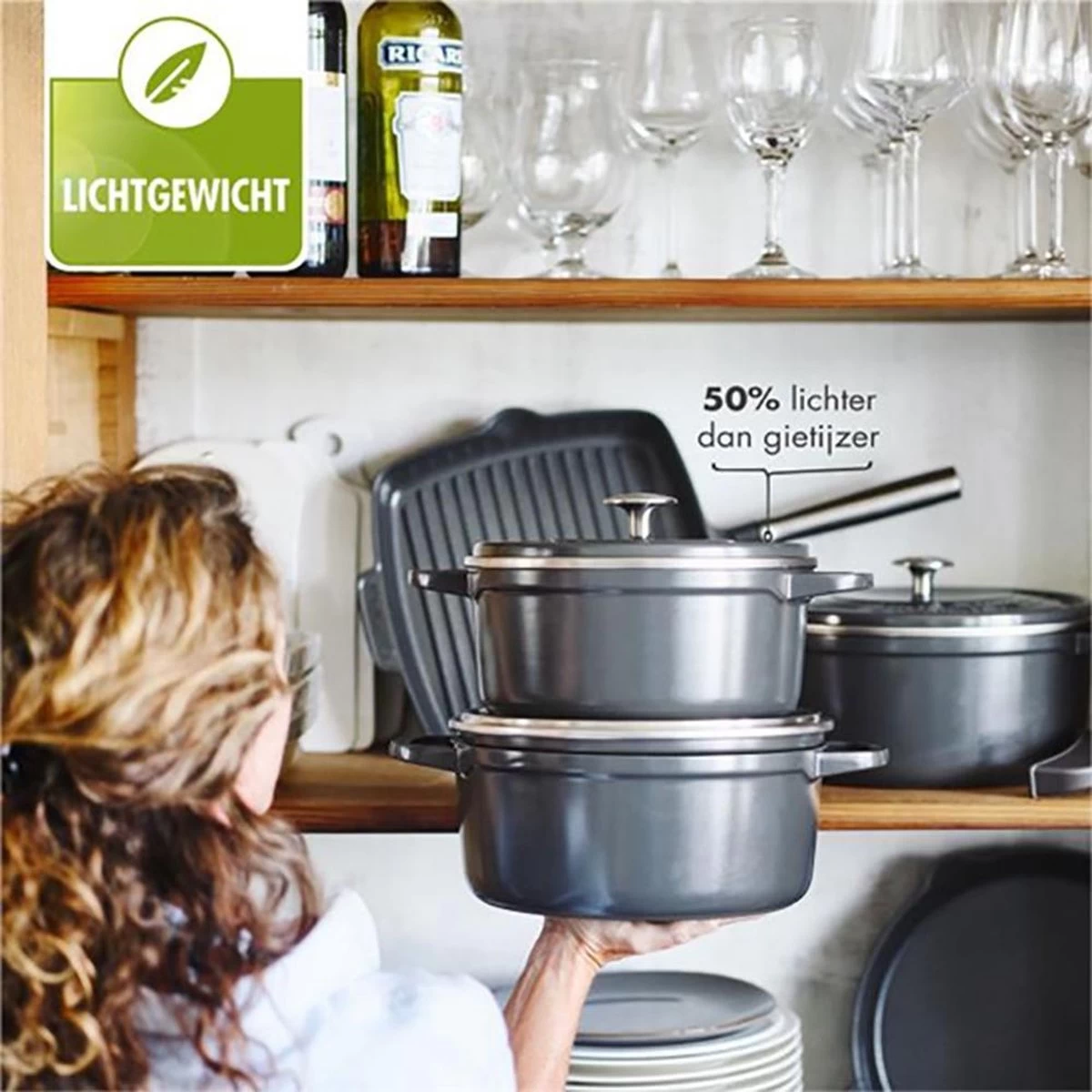 Ragoût 22cm - 3, 3L 2 Maniques 3,3 Litres - Casserole - Set De Casseroles - Va Au Lave-vaisselle - Qualité - Cuisinière à Gaz - Cuisine - Casseroles - Légères - Casseroles 3 Ragoût 22cm - 3, 3L 2 Maniques 3,3 Litres - Casserole - Set De Casseroles - Va Au Lave-vaisselle - Qualité - Cuisinière à Gaz - Cuisine - Casseroles - Légères - Casseroles – Image 3