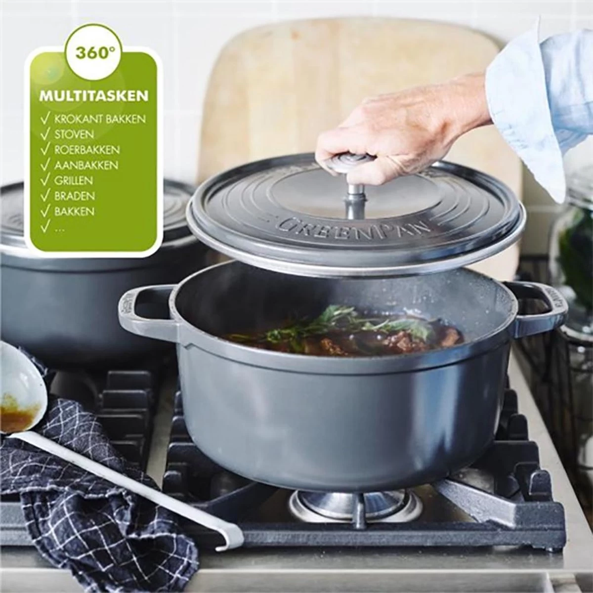 Ragoût 22cm - 3, 3L 2 Maniques 3,3 Litres - Casserole - Set De Casseroles - Va Au Lave-vaisselle - Qualité - Cuisinière à Gaz - Cuisine - Casseroles - Légères - Casseroles 6 Ragoût 22cm - 3, 3L 2 Maniques 3,3 Litres - Casserole - Set De Casseroles - Va Au Lave-vaisselle - Qualité - Cuisinière à Gaz - Cuisine - Casseroles - Légères - Casseroles – Image 6