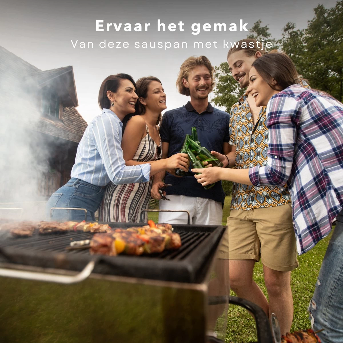 Cheqo® Casserole BBQ En Acier Inoxydable Avec Brosse à Sauce - Casserole Pour Barbecue - Casserole Avec Brosse - ø11.5cm - Brosse En Siliconen 3 Cheqo® Casserole BBQ En Acier Inoxydable Avec Brosse à Sauce - Casserole Pour Barbecue - Casserole Avec Brosse - ø11.5cm - Brosse En Siliconen – Image 3