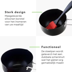 Cheqo® Casserole BBQ En Acier Inoxydable Avec Brosse à Sauce - Casserole Pour Barbecue - Casserole Avec Brosse - ø11.5cm - Brosse En Siliconen 9 Cheqo® Casserole BBQ En Acier Inoxydable Avec Brosse à Sauce - Casserole Pour Barbecue - Casserole Avec Brosse - ø11.5cm - Brosse En Siliconen -Fournitures De Cuisine Boutique 1200x1200 927