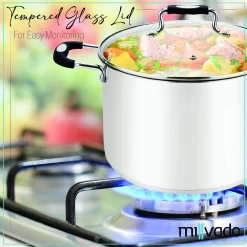 Millvado Urban Collection - Marmite En Acier Inoxydable - Marmite à Soupe De 19 Litres Avec Couvercle - Faitout Ø 32 Cm -Fournitures De Cuisine Boutique 1200x1200 938