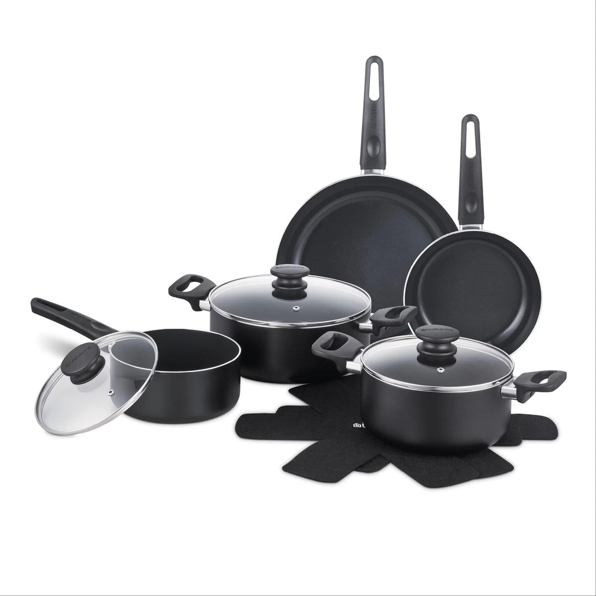 Set Brabantia Cooking Pleasure - 5 Pièces - Induction - Revêtement Antiadhésif Céramique - Sans Pfas 1 Set Brabantia Cooking Pleasure - 5 Pièces - Induction - Revêtement Antiadhésif Céramique - Sans Pfas
