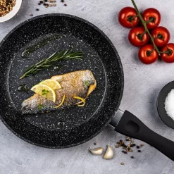 Batterie De Cuisine Westinghouse - Poêle Wok En Marbre Zwart 30 Cm + Poêle à Frire 30 Cm + Poêle à Frire 28 Cm - Marbre Zwart -Fournitures De Cuisine Boutique 1200x1200 955