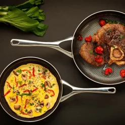 Crowd Cookware - Ensemble De Casseroles Blackbeard - Ø24 + 28 Cm - Acier Inoxydable - Résistant Aux Rayures Et Antiadhésif - Convient à Toutes Les Sources De Chaleur, Y Compris Le Four - Passe Au Lave-vaisselle -Fournitures De Cuisine Boutique 1200x1200 969