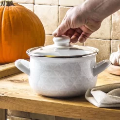 Ensemble De Casseroles Blanches Emalia Diamond 8 Pièces Pour Toutes Les Sources De Chaleur - Ensemble De Cuisson émaillé - Émail - Ensemble De Casseroles -Fournitures De Cuisine Boutique 1200x1200 980