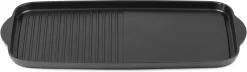 Rosmarino Black Line - Plaque Grill - 46cm -100% Sans PFAS & PFOA - Fonte D'aluminium - Revêtement Minéral Antiadhésif - Convient à Tous Feux & Lave-vaisselle