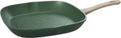 Poêle à Griller Forest – 28 Cm – Poêle à Griller Durable – Poêle à Steak – Verte – Poêle à Griller à Induction – Revêtement Antiadhésif – Convient à Toutes Les Sources De Chaleur – Sans PFOA