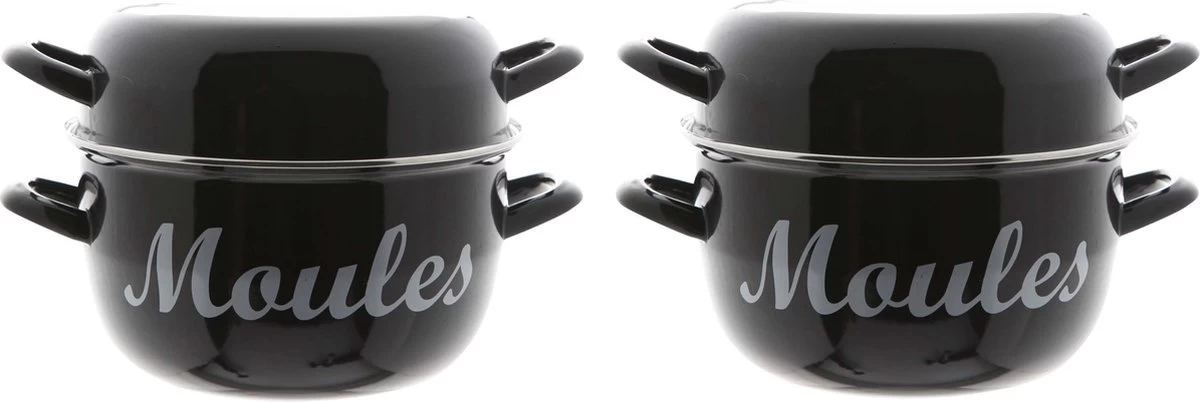 Set De 2 Moules à Moules/pots à Moules émaillé 24 Cm Moules - Cosy And Trendy - Cuisson Des Moules 1 Set De 2 Moules à Moules/pots à Moules émaillé 24 Cm Moules - Cosy And Trendy - Cuisson Des Moules
