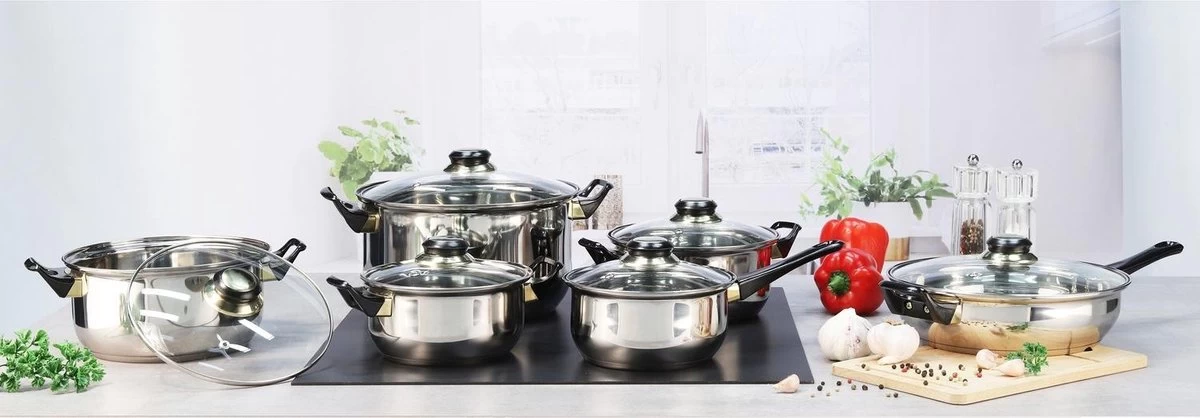 Ensemble De Casseroles En Acier Inoxydable / Casseroles En Acier Inoxydable Avec Couvercles 12 Pièces - Casseroles - Cuisson - Ustensiles De Cuisine 3 Ensemble De Casseroles En Acier Inoxydable / Casseroles En Acier Inoxydable Avec Couvercles 12 Pièces - Casseroles - Cuisson - Ustensiles De Cuisine – Image 3