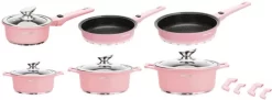 Qoock | Ensemble De Casseroles Pink Rétro | 21 Pièces | Induction | Avec Poignée Amovible | Y Compris Batterie De Batterie De Cuisine | Swiss Pro -Fournitures De Cuisine Boutique 1200x444 1