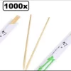 1000x BIO Baguettes Baguettes Dans Une Pochette En Bambou - Sushi Japonais Indien Chinois Festival Fête à Thème Baguettes Baguettes Baguettes