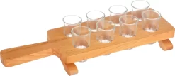 Verres à Shot Décoration Bar Joy Kitchen | Traîneau En Bois | équipé De 8 Verres à Liqueur | Verre à Liqueur | Coups | Accessoires De Bar | Verres De Table De Bar | Jeux à Boire | Porte-verre à Morve | Jeu à Boire Pour Elle Et Lui
