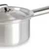 Casserole/saucière/saucière Couleur Argent 26 X 14 X 8 Cm En Aluminium 0,6 Litre - Avec Couvercle Pratique - Casseroles De Cuisson