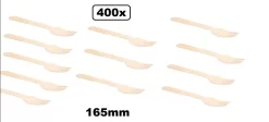 400x Fourchette En Bois Bio Naturel 165mm Nouvelle Génération - Couverts BBQ Alimentaire Bois Durable Remuer Glace Restaurant Dîner De Fruits