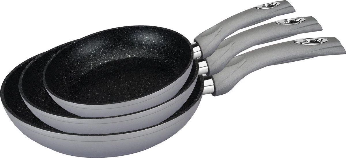 Royalty Line - Sauteuses De Luxe - Revêtement En Marbre - 3 Pièces - 20, 24, 28 Cm - Revêtement Antiadhésif 3 Couches ! 1 Royalty Line - Sauteuses De Luxe - Revêtement En Marbre - 3 Pièces - 20, 24, 28 Cm - Revêtement Antiadhésif 3 Couches !