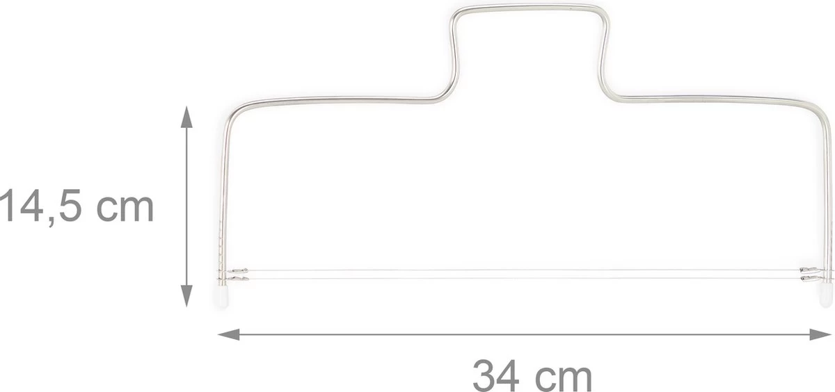 Relaxdays 2x Scie à Gâteau En Acier Inoxydable - Coupe-gâteau - Coupe-gâteau - Séparateur De Fond De Gâteau 2 Fils De Scie 8 Relaxdays 2x Scie à Gâteau En Acier Inoxydable - Coupe-gâteau - Coupe-gâteau - Séparateur De Fond De Gâteau 2 Fils De Scie – Image 8