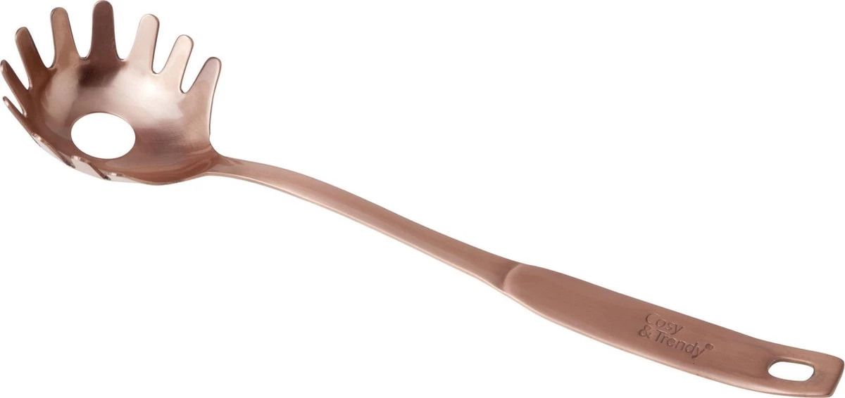 2x Morceaux De Cuillère à Spaghetti En Acier Inoxydable Couleur Cuivre 30 Cm - Cuillère à Spaghetti - Aides De Cuisine 2 2x Morceaux De Cuillère à Spaghetti En Acier Inoxydable Couleur Cuivre 30 Cm - Cuillère à Spaghetti - Aides De Cuisine – Image 2