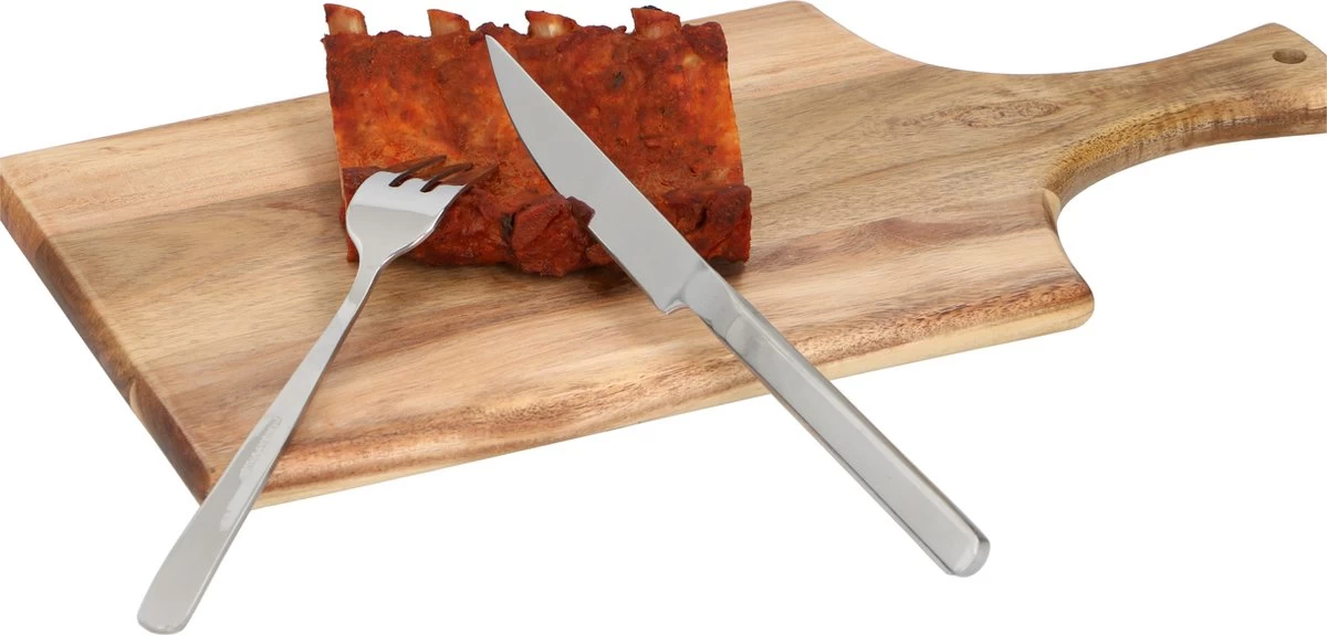 Ensemble De Couteaux Et Fourchettes à Steak Alpina - 12 Pièces - Acier Inoxydable - INOX - Rost Frei - 6 Personnes 7 Ensemble De Couteaux Et Fourchettes à Steak Alpina - 12 Pièces - Acier Inoxydable - INOX - Rost Frei - 6 Personnes – Image 7