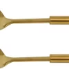 2x Cuillères De Service / Cuillères à Sauce En Acier Inoxydable Or 32 Cm - Chips De Légumes - Servir Légumes / Sauce - Ustensiles De Cuisine 2 Pièces