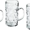 6x Chopes à Bière à Bière / Verres à Bière 1 Litre / 100 Cl / 1000 Ml De Plastique Incassable - Chopes 1 Litre - Chope Fête De La Bière / Oktoberfest - Chope à Bière Verres
