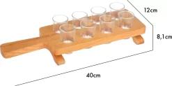 Verres à Shot Décoration Bar Joy Kitchen | Traîneau En Bois | équipé De 8 Verres à Liqueur | Verre à Liqueur | Coups | Accessoires De Bar | Verres De Table De Bar | Jeux à Boire | Porte-verre à Morve | Jeu à Boire Pour Elle Et Lui -Fournitures De Cuisine Boutique 1200x598